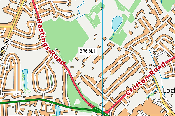 BR6 8LJ map - OS VectorMap District (Ordnance Survey)