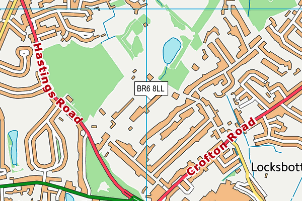 BR6 8LL map - OS VectorMap District (Ordnance Survey)