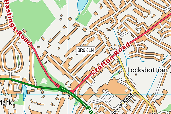 BR6 8LN map - OS VectorMap District (Ordnance Survey)