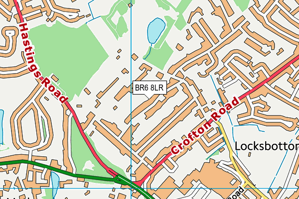BR6 8LR map - OS VectorMap District (Ordnance Survey)