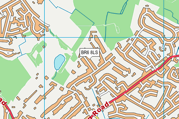 BR6 8LS map - OS VectorMap District (Ordnance Survey)