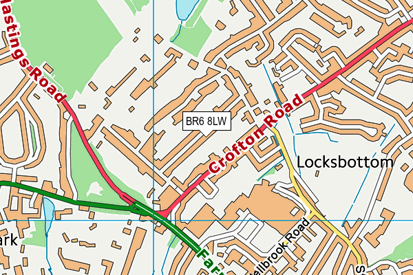 BR6 8LW map - OS VectorMap District (Ordnance Survey)