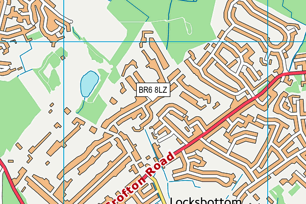 BR6 8LZ map - OS VectorMap District (Ordnance Survey)