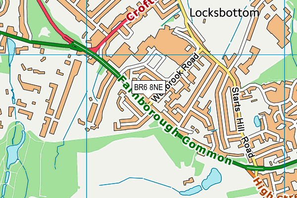 BR6 8NE map - OS VectorMap District (Ordnance Survey)