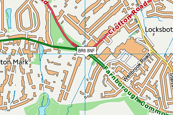 BR6 8NF map - OS VectorMap District (Ordnance Survey)