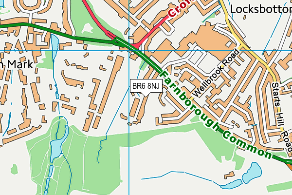 BR6 8NJ map - OS VectorMap District (Ordnance Survey)