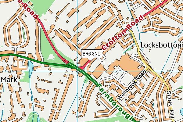 BR6 8NL map - OS VectorMap District (Ordnance Survey)