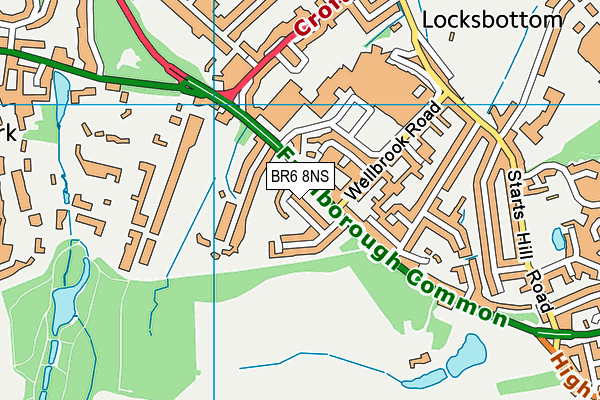 BR6 8NS map - OS VectorMap District (Ordnance Survey)