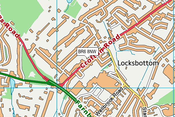 BR6 8NW map - OS VectorMap District (Ordnance Survey)