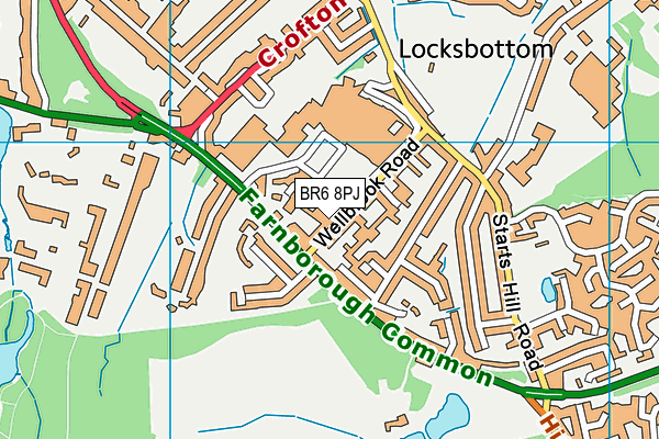 BR6 8PJ map - OS VectorMap District (Ordnance Survey)