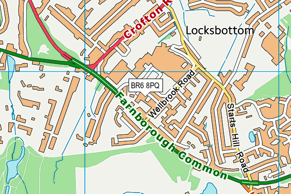 BR6 8PQ map - OS VectorMap District (Ordnance Survey)