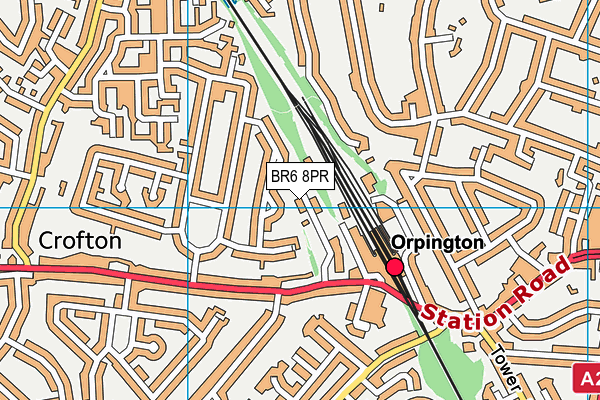 Crofton Halls map (BR6 8PR) - OS VectorMap District (Ordnance Survey)