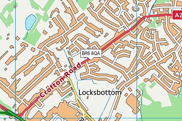 BR6 8QA map - OS VectorMap District (Ordnance Survey)