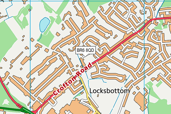 BR6 8QD map - OS VectorMap District (Ordnance Survey)