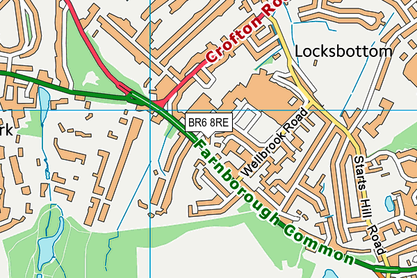 BR6 8RE map - OS VectorMap District (Ordnance Survey)