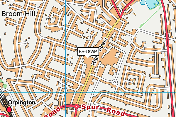 BR6 8WP map - OS VectorMap District (Ordnance Survey)