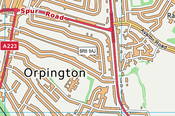BR6 9AJ map - OS VectorMap District (Ordnance Survey)