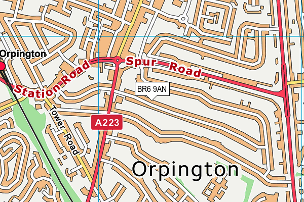 BR6 9AN map - OS VectorMap District (Ordnance Survey)