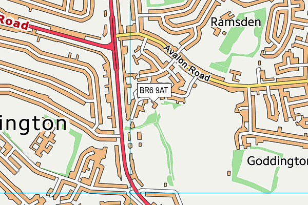 BR6 9AT map - OS VectorMap District (Ordnance Survey)