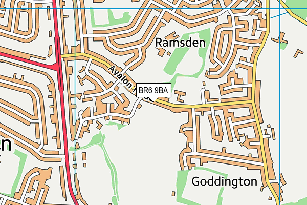 BR6 9BA map - OS VectorMap District (Ordnance Survey)