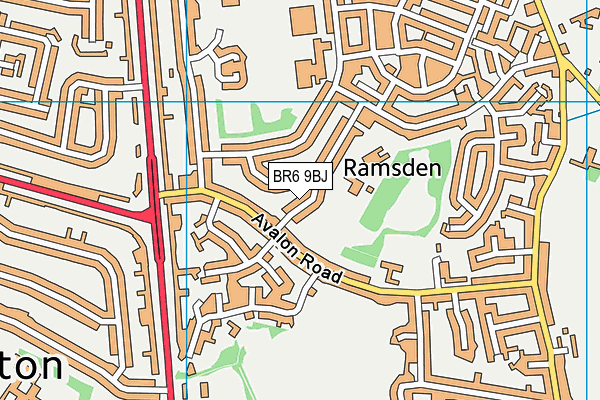 BR6 9BJ map - OS VectorMap District (Ordnance Survey)
