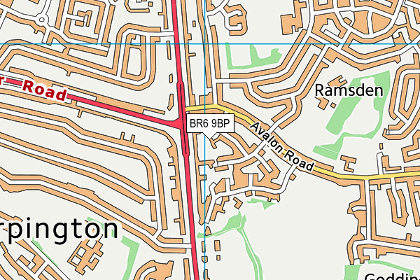 BR6 9BP map - OS VectorMap District (Ordnance Survey)