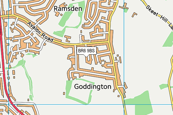 BR6 9BS map - OS VectorMap District (Ordnance Survey)