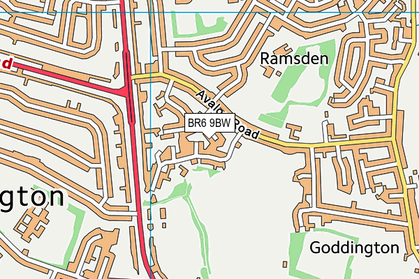 BR6 9BW map - OS VectorMap District (Ordnance Survey)