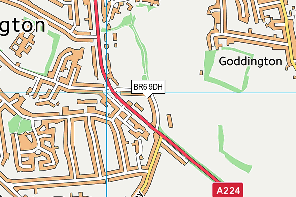 Goddington Park map (BR6 9DH) - OS VectorMap District (Ordnance Survey)