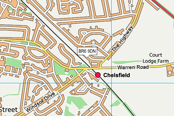 BR6 9DN map - OS VectorMap District (Ordnance Survey)