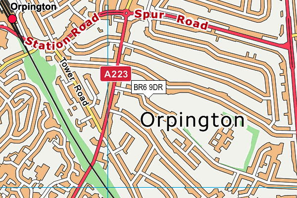 BR6 9DR map - OS VectorMap District (Ordnance Survey)