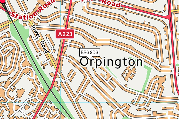 BR6 9DS map - OS VectorMap District (Ordnance Survey)