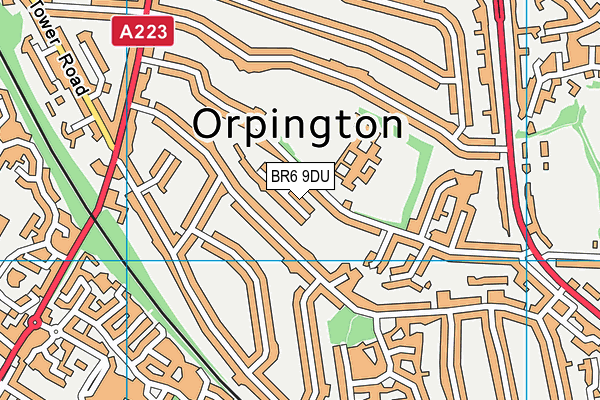 BR6 9DU map - OS VectorMap District (Ordnance Survey)