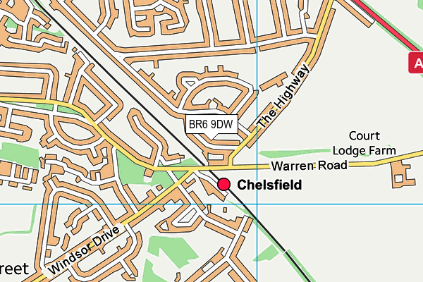 BR6 9DW map - OS VectorMap District (Ordnance Survey)