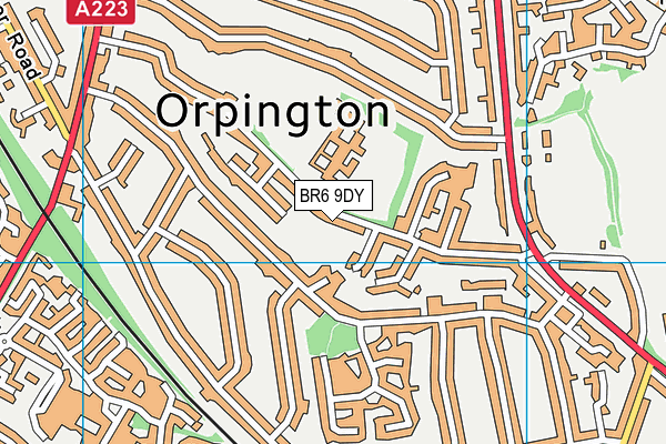 BR6 9DY map - OS VectorMap District (Ordnance Survey)