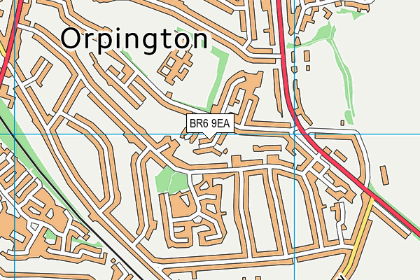 BR6 9EA map - OS VectorMap District (Ordnance Survey)