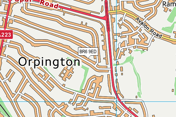 BR6 9ED map - OS VectorMap District (Ordnance Survey)