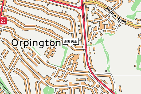 BR6 9EE map - OS VectorMap District (Ordnance Survey)