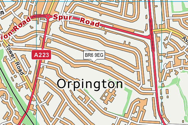 BR6 9EG map - OS VectorMap District (Ordnance Survey)