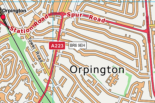 BR6 9EH map - OS VectorMap District (Ordnance Survey)