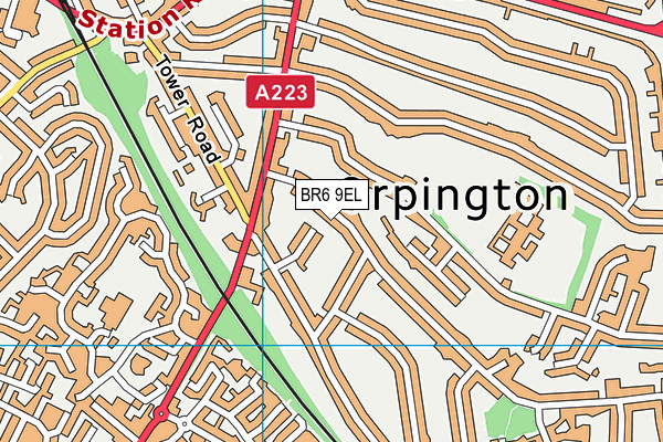 BR6 9EL map - OS VectorMap District (Ordnance Survey)