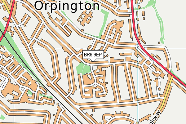 BR6 9EP map - OS VectorMap District (Ordnance Survey)