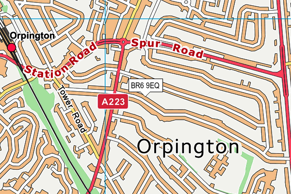 BR6 9EQ map - OS VectorMap District (Ordnance Survey)