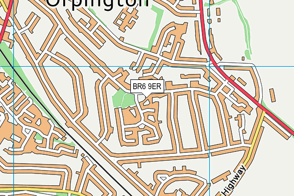 BR6 9ER map - OS VectorMap District (Ordnance Survey)