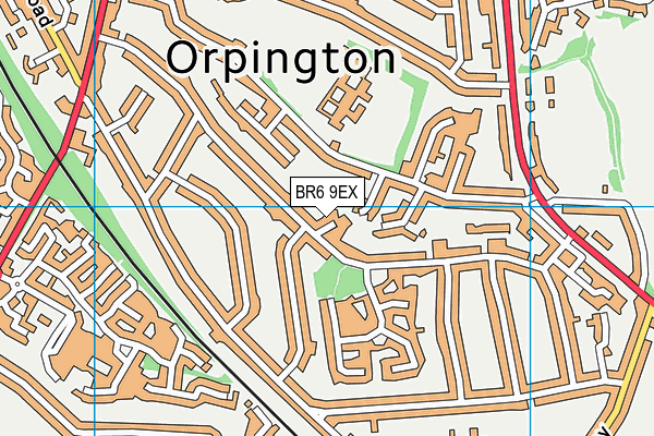 BR6 9EX map - OS VectorMap District (Ordnance Survey)