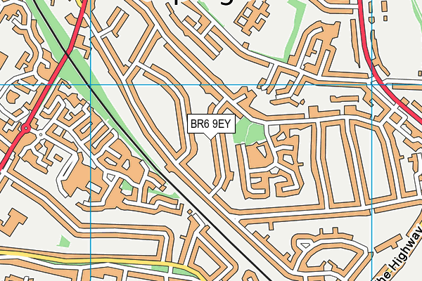 BR6 9EY map - OS VectorMap District (Ordnance Survey)