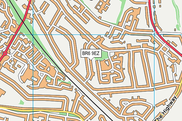 BR6 9EZ map - OS VectorMap District (Ordnance Survey)
