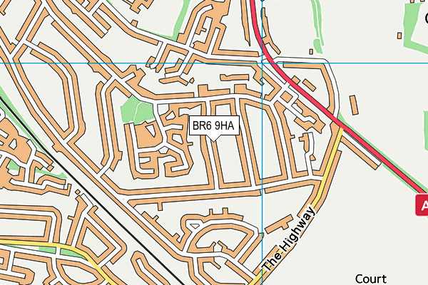 BR6 9HA map - OS VectorMap District (Ordnance Survey)