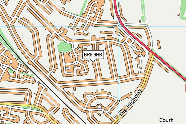 BR6 9HB map - OS VectorMap District (Ordnance Survey)