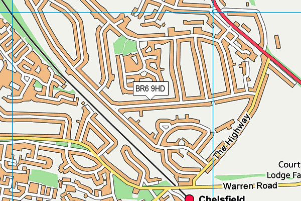 BR6 9HD map - OS VectorMap District (Ordnance Survey)